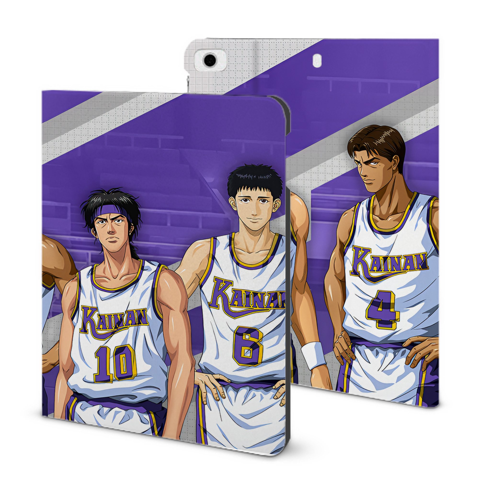 （画像用） SLAM DUNK／スラムダンク IPad ケース ブック型 PUレザー TPU 耐衝撃 軽量 薄型 ペン収納なし 全面保護 IPad 各モデル対応